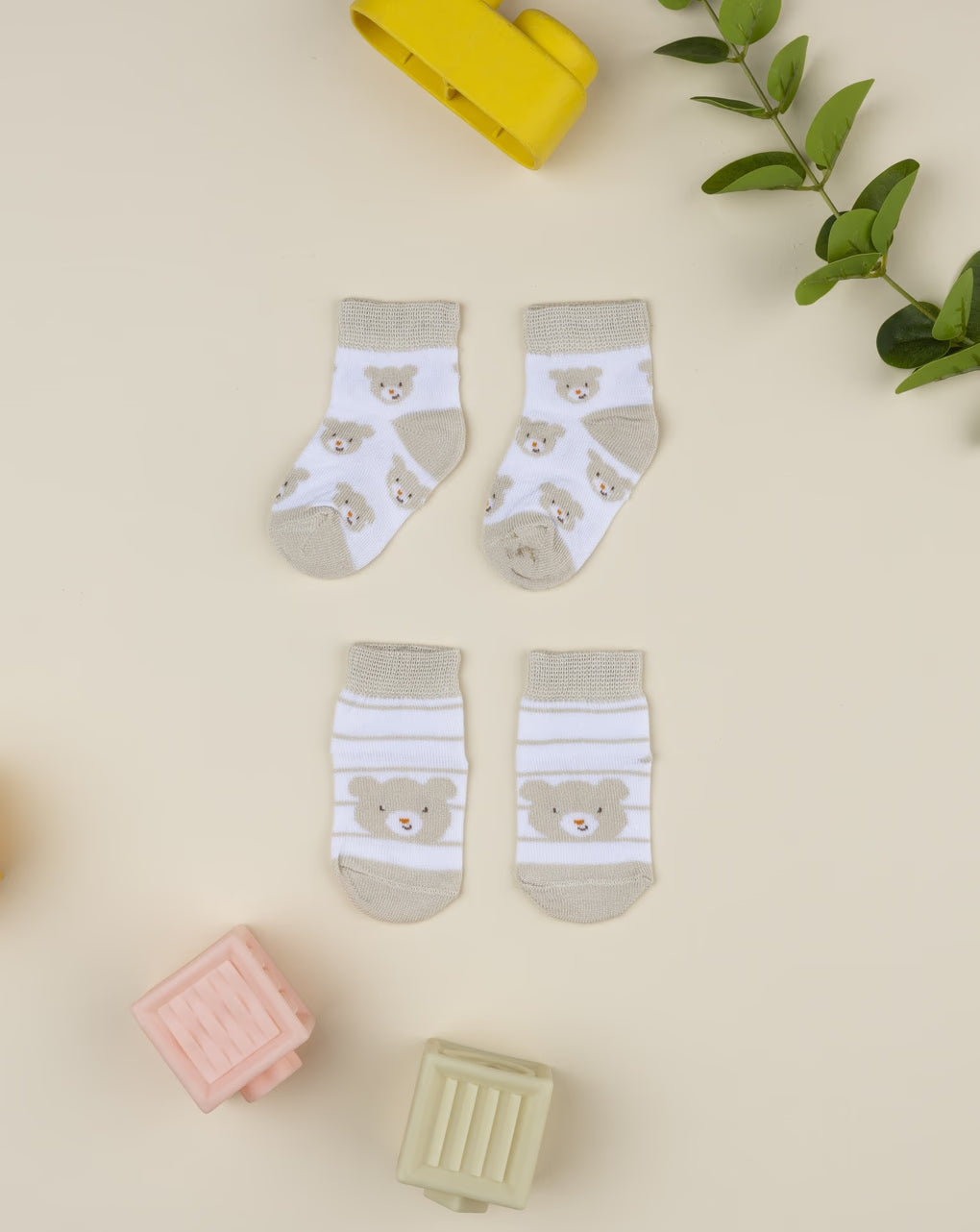 Prenatal Pack of 2 baby teddy bear socks Sock