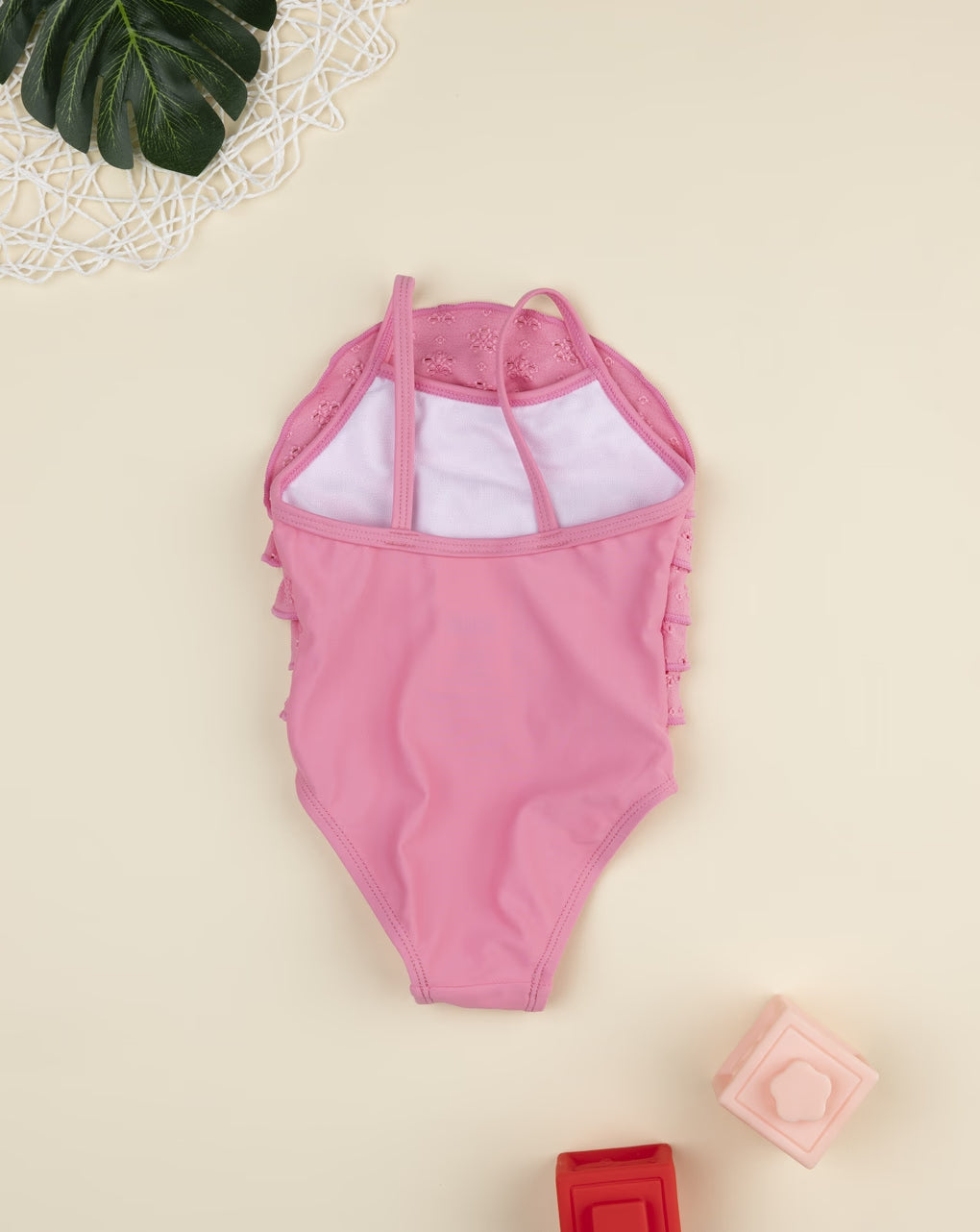 Prenatal Pink Sangallo one-piece swimsuit for girls One Piece