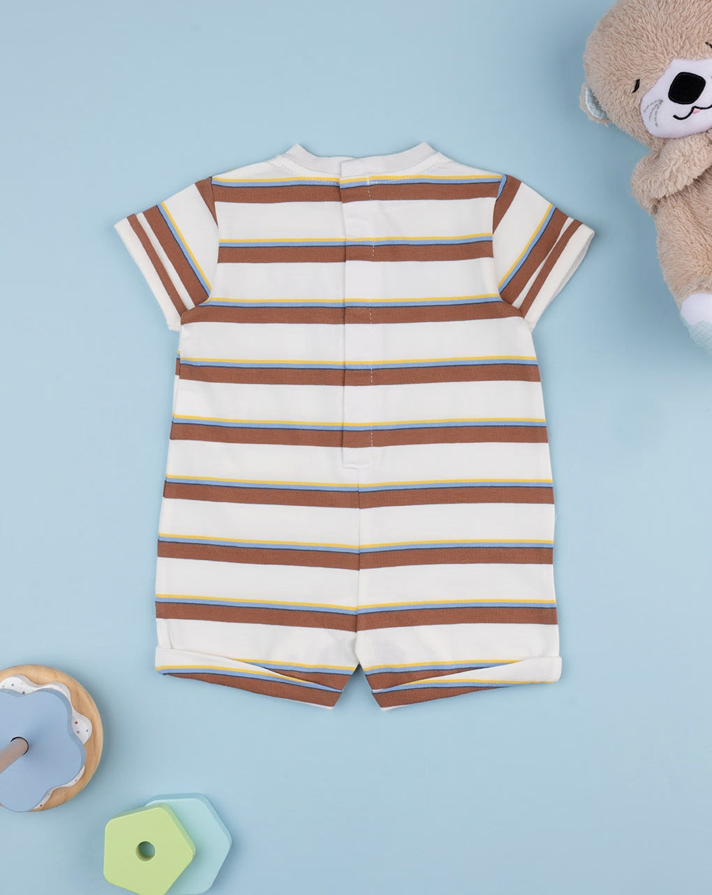 Prenatal Baby's striped brown elephant onesie Bodysuit