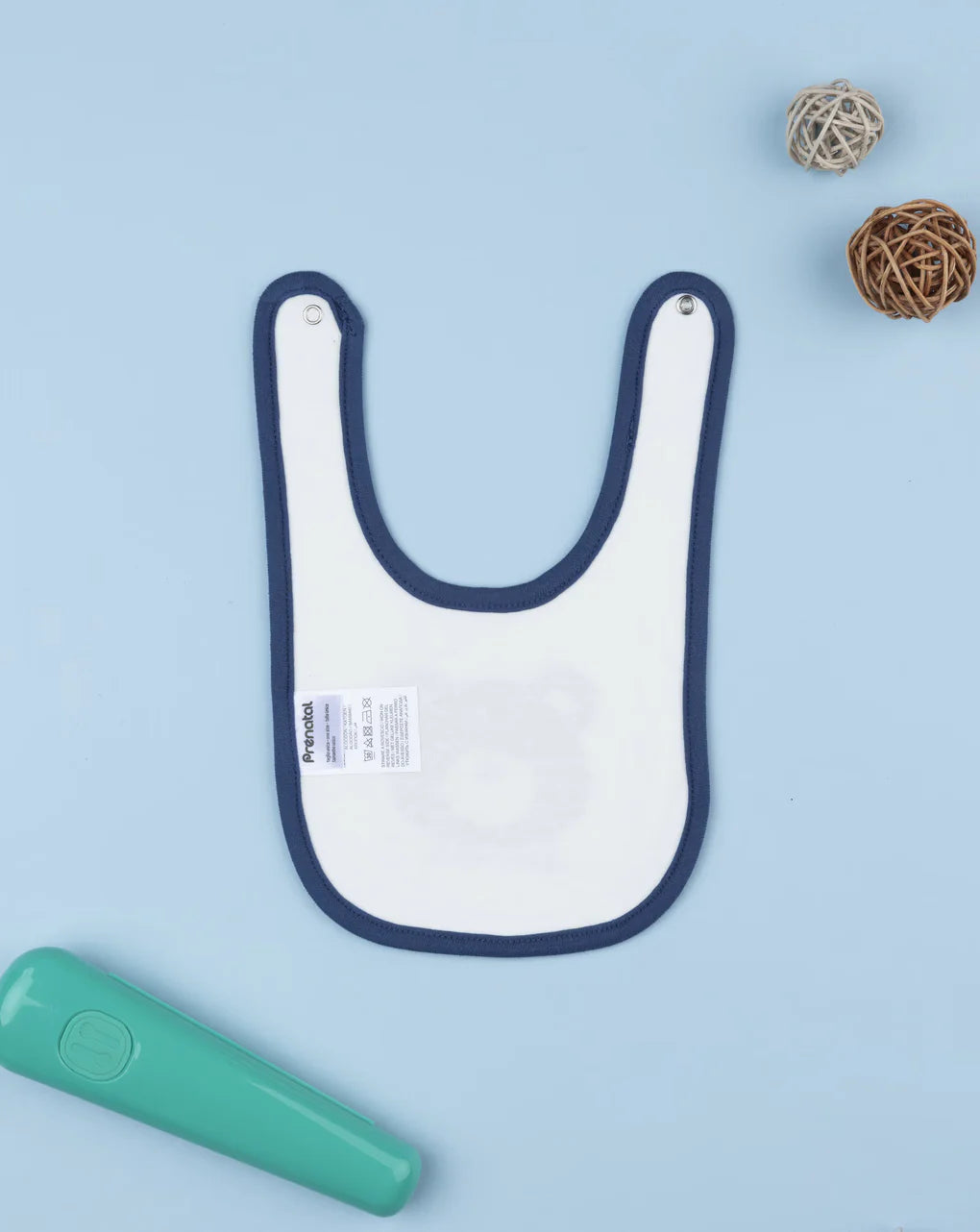 Prenatal Blue teddy bear baby bib Bib
