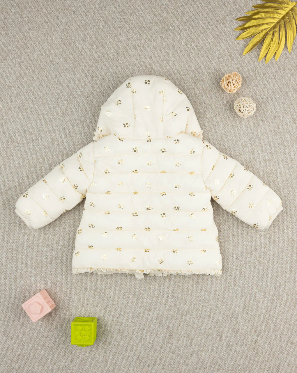 Prenatal Cream jacket for girls with allover Light Jacket