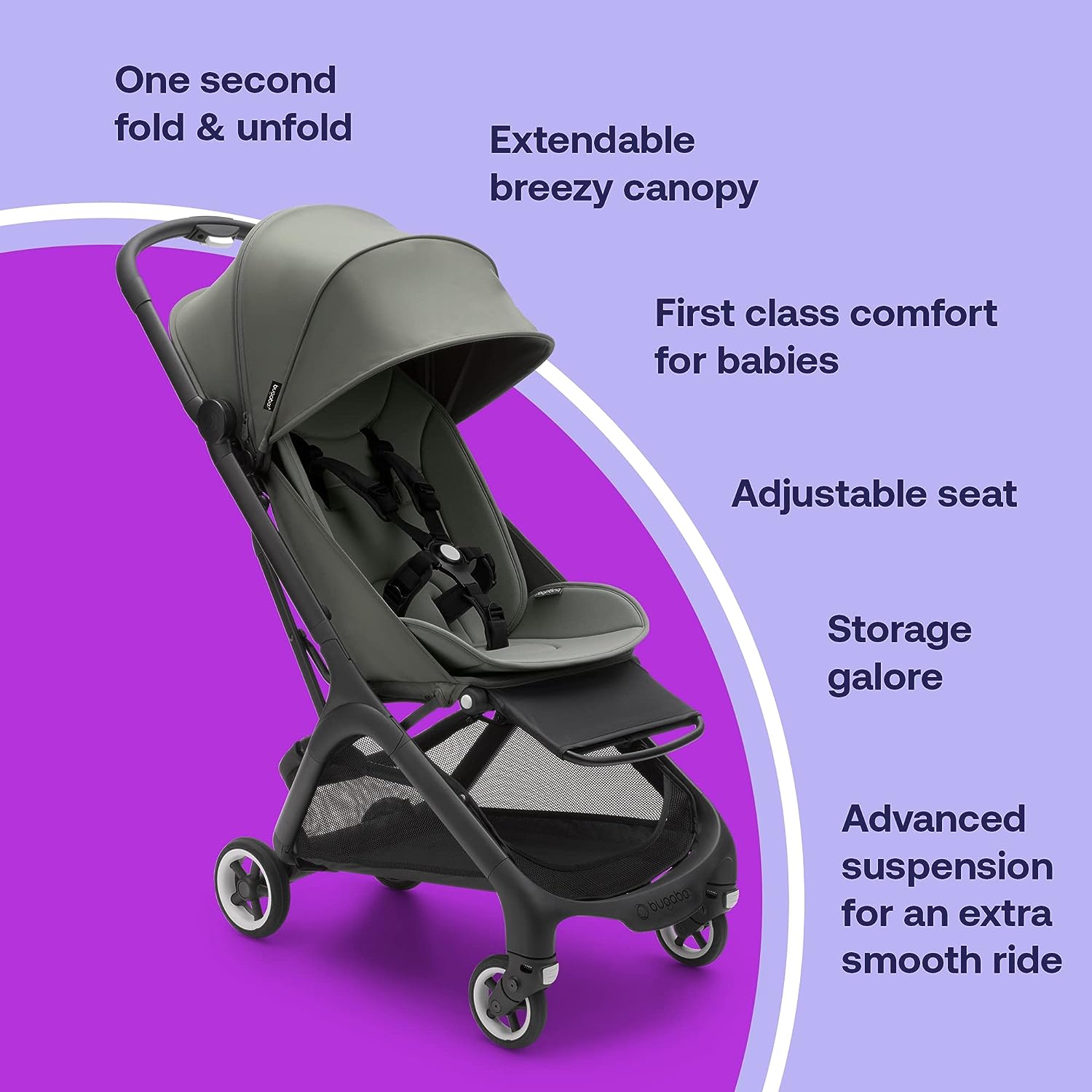 Bugaboo Butterfly 1 Second Fold Ultra Compact Stroller - Olive | Prenatal, Babies, Nusring, Cybex, Avent Stroller