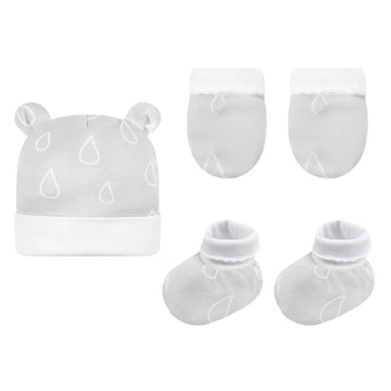 Mother's Choice Hat, Mitten & Booties 3 Pieces Gift Box - Grey | Prenatal, Babies, Nusring, Cybex, Avent Accessory
