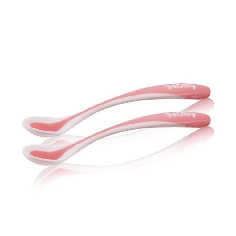 Nuby Patented Hot Safe Spoon 3m+ Pack of 2 | Prenatal, Babies, Nusring, Cybex, Avent Spoon