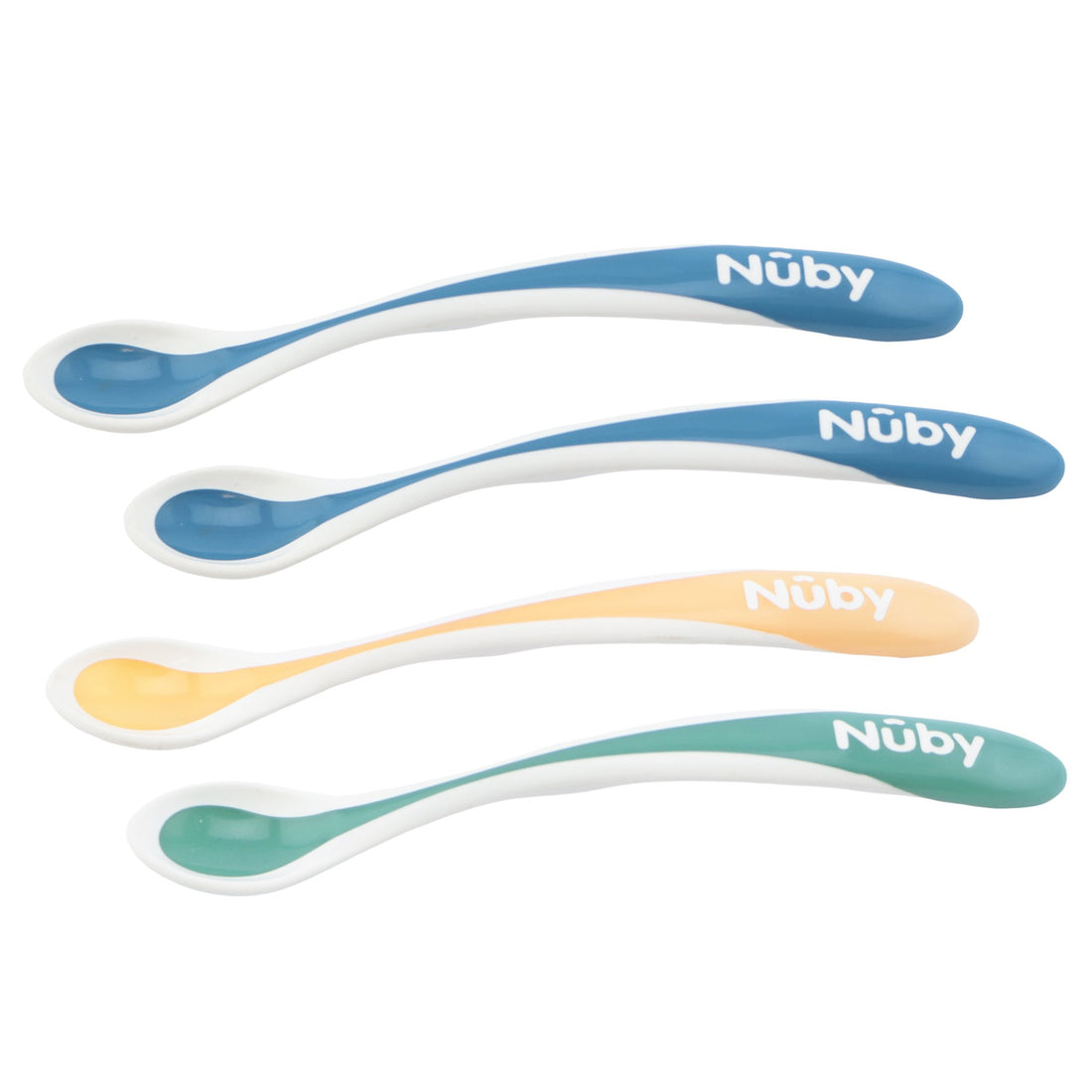 Nuby Patented hot safe spoon - Pack of 4 - Assorted | Prenatal, Babies, Nusring, Cybex, Avent Spoon