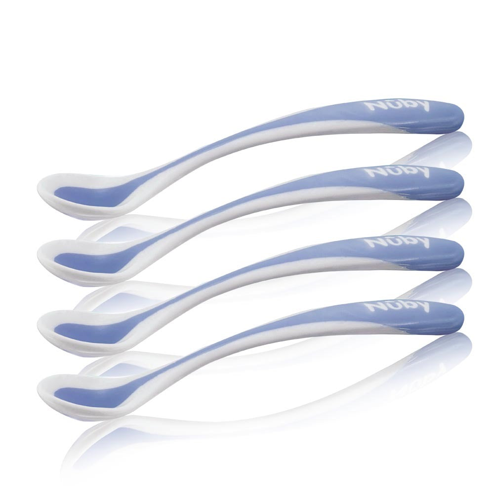 Nuby Patented hot safe spoon - Pack of 4 - Assorted | Prenatal, Babies, Nusring, Cybex, Avent Spoon