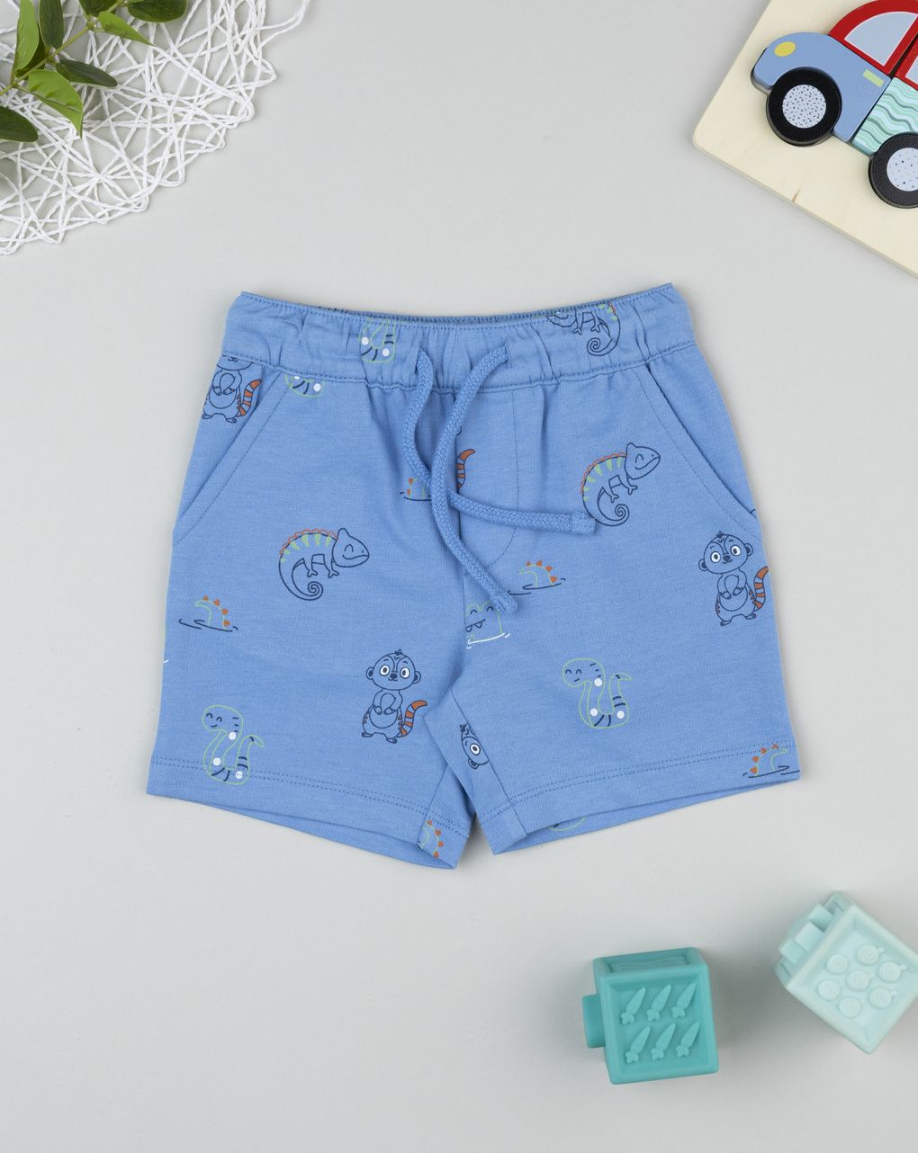 Prenatal Blue jungle shorts for boys