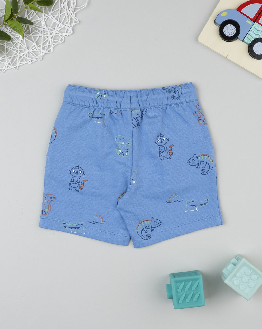 Prenatal Blue jungle shorts for boys