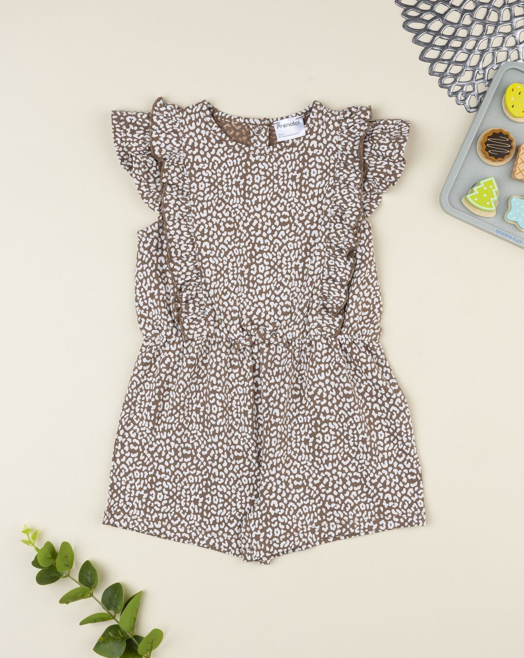 Prenatal Animal-print onesie for baby girl