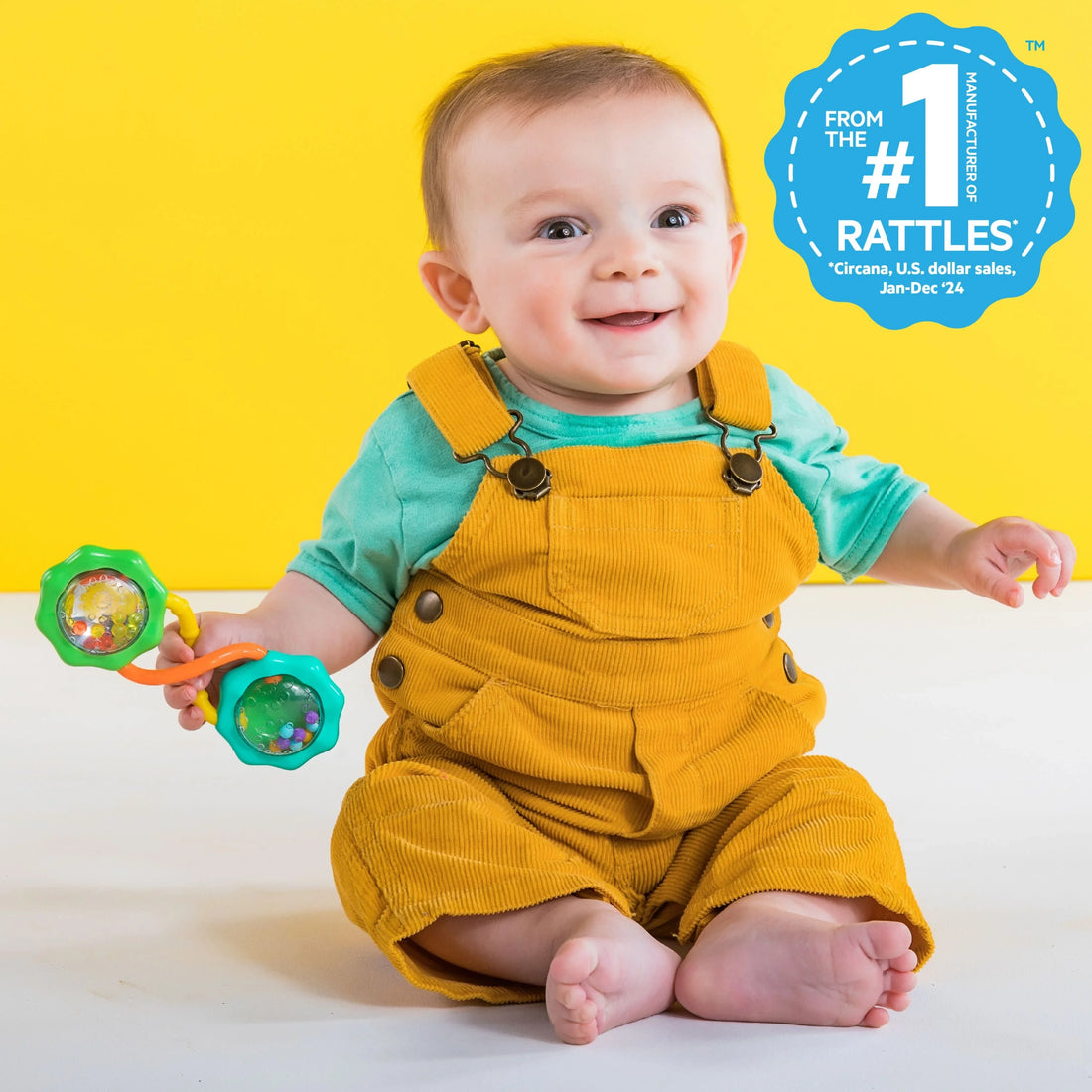 Bright Starts Rattle & Shake Barbell Toy Rattle