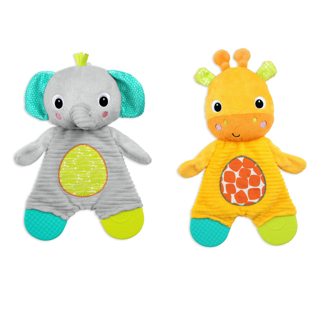 Bright Starts Snuggle & Teethe Plush Teether Toy, Assortment Teether Plush