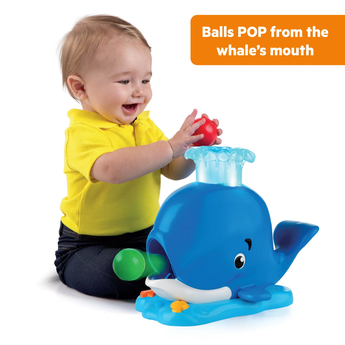 Bright Starts Silly Spout Whale Ball Popper Baby Activity Toy Activity Toy