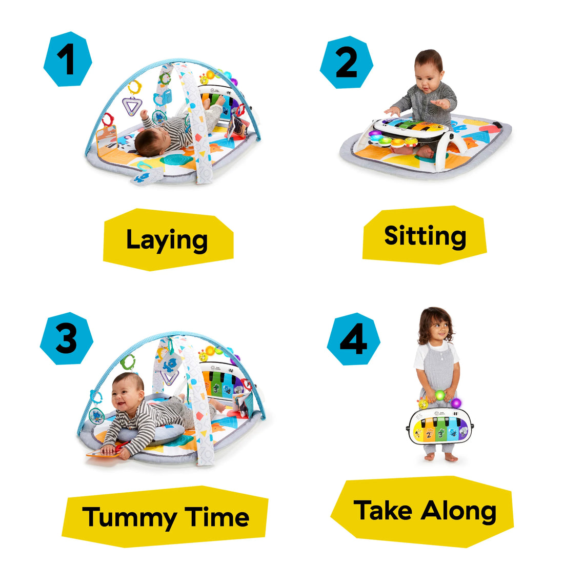 Baby Einstein 4-in-1 Kickin' Tunes Music and Language Discovery Play Gym Play Gym