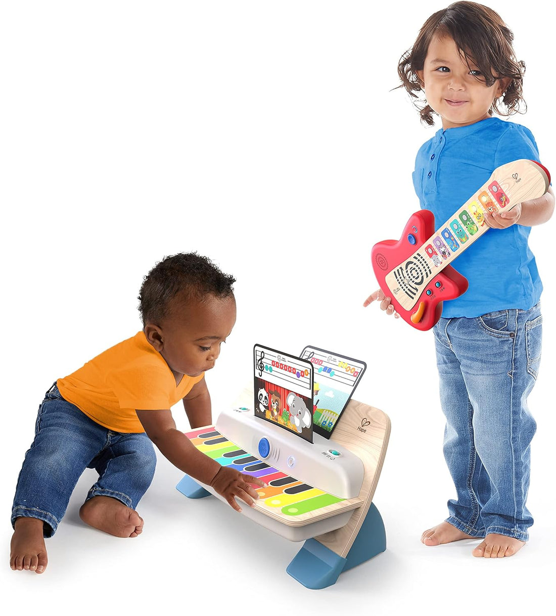 Baby Einstien Together In Tune Piano & Guitar Bundle, Safe Wireless Wooden Musical Toddler Toys Toys USA, Lebanon