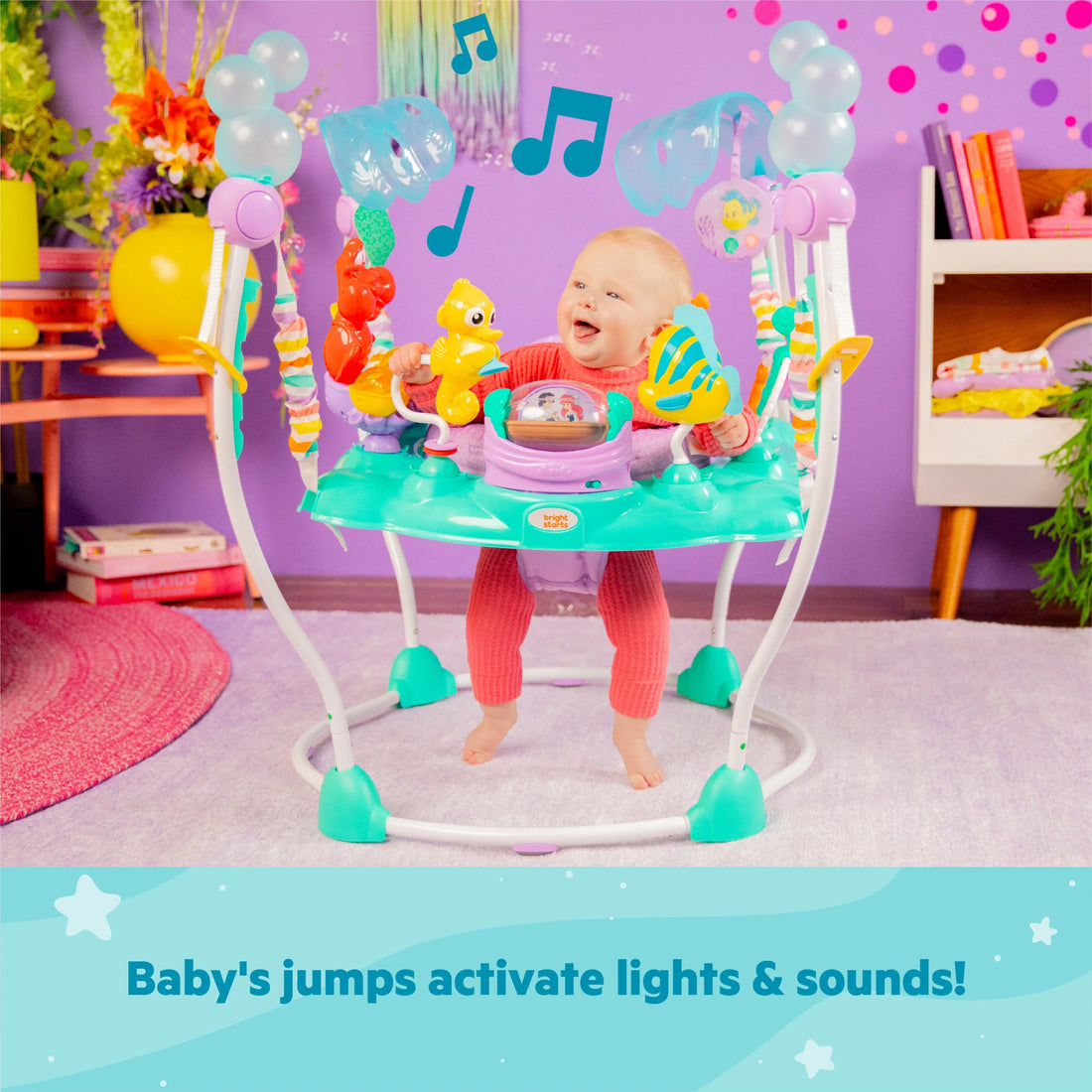 Bright Starts Disney Baby The Little Mermaid Sea of Activities Jumper Jumper