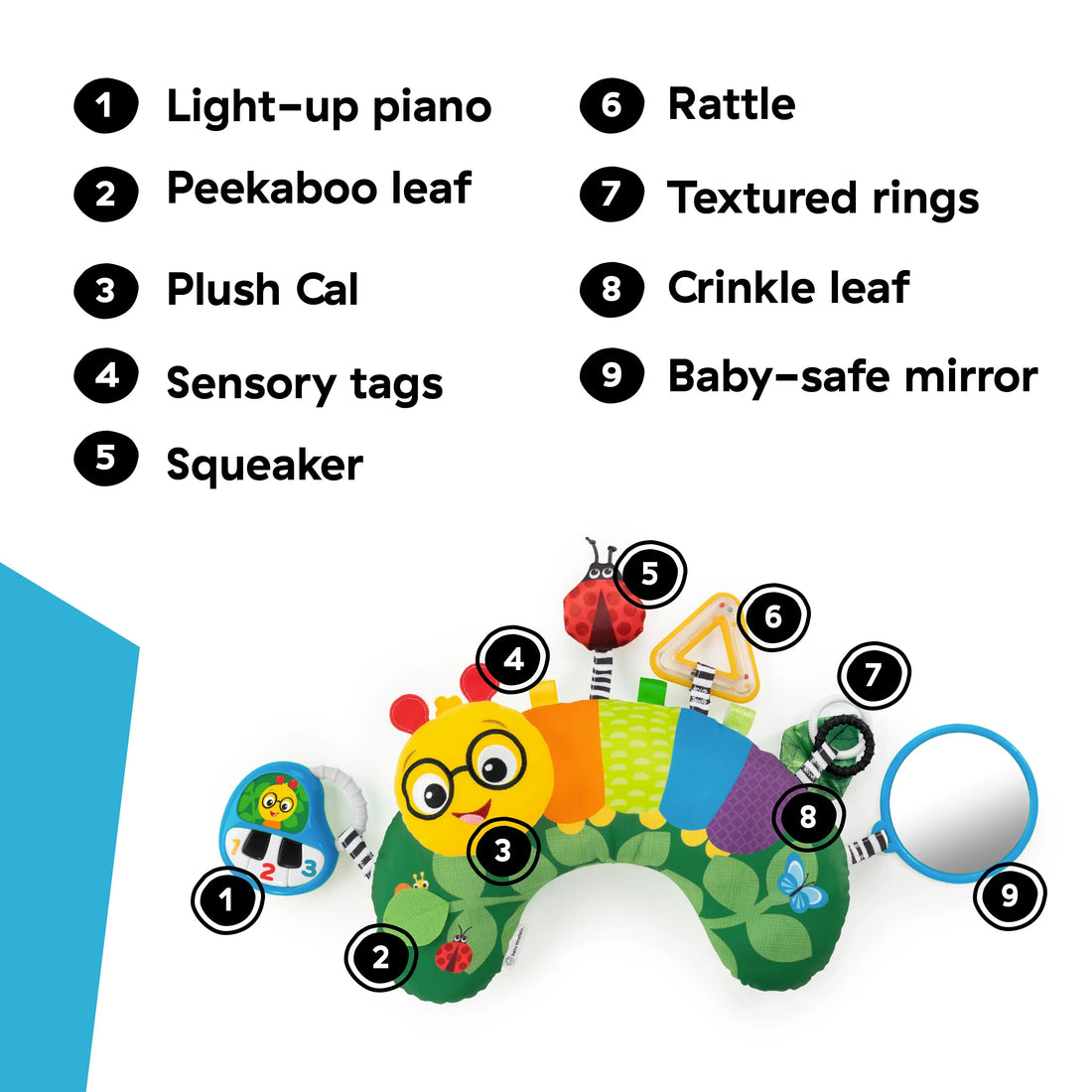 Baby Einstein Pillow Tummy Time Activity Pillow, Multisensory, Ages 0+  Tumy Time