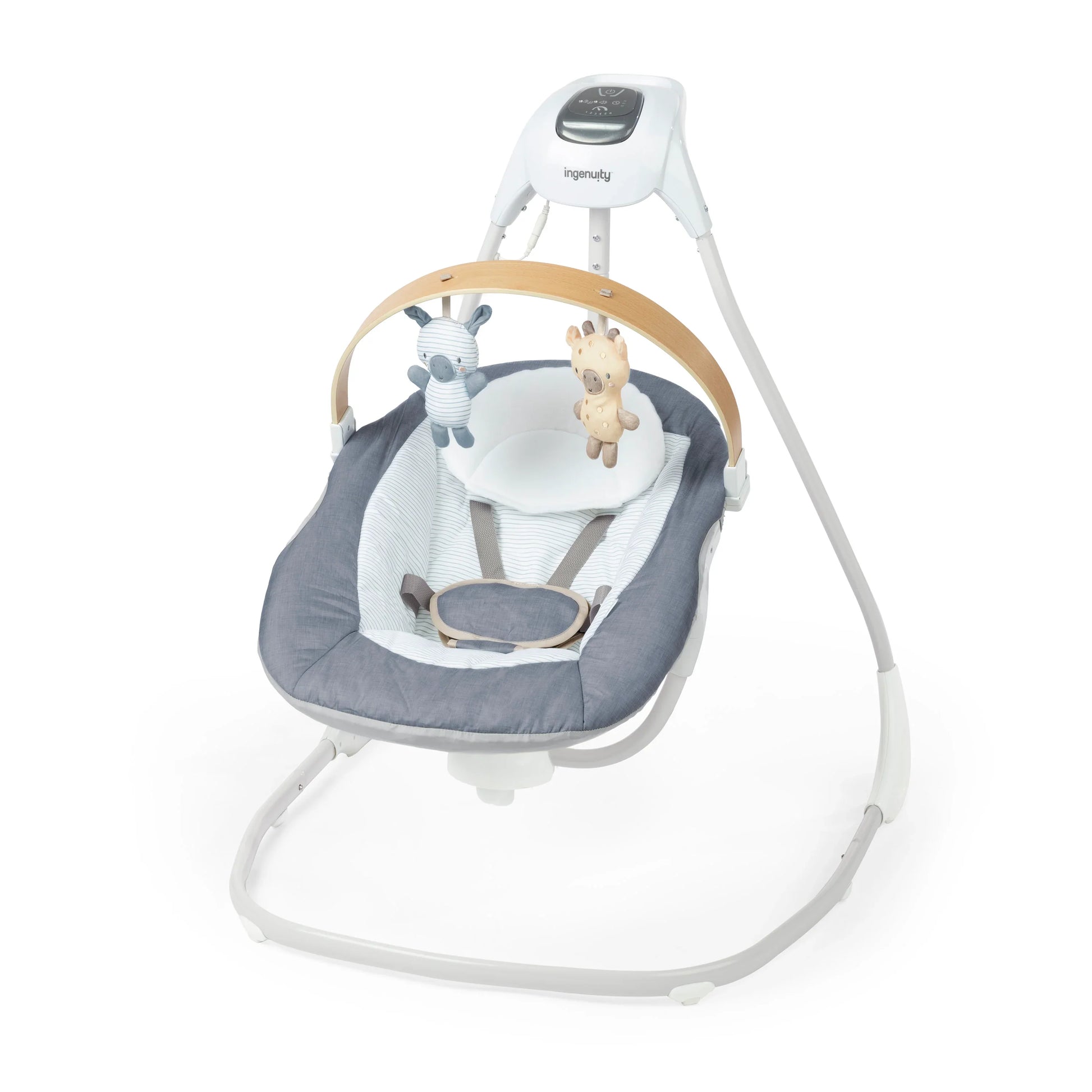 Ingenuity SimpleComfort Compact Soothing Swing - Chambray Swing