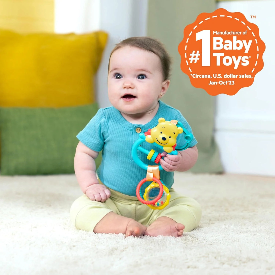 Bright Starts Disney Winnie the Pooh Activity Toy, Unisex Baby Stroller Toy Activity Toy