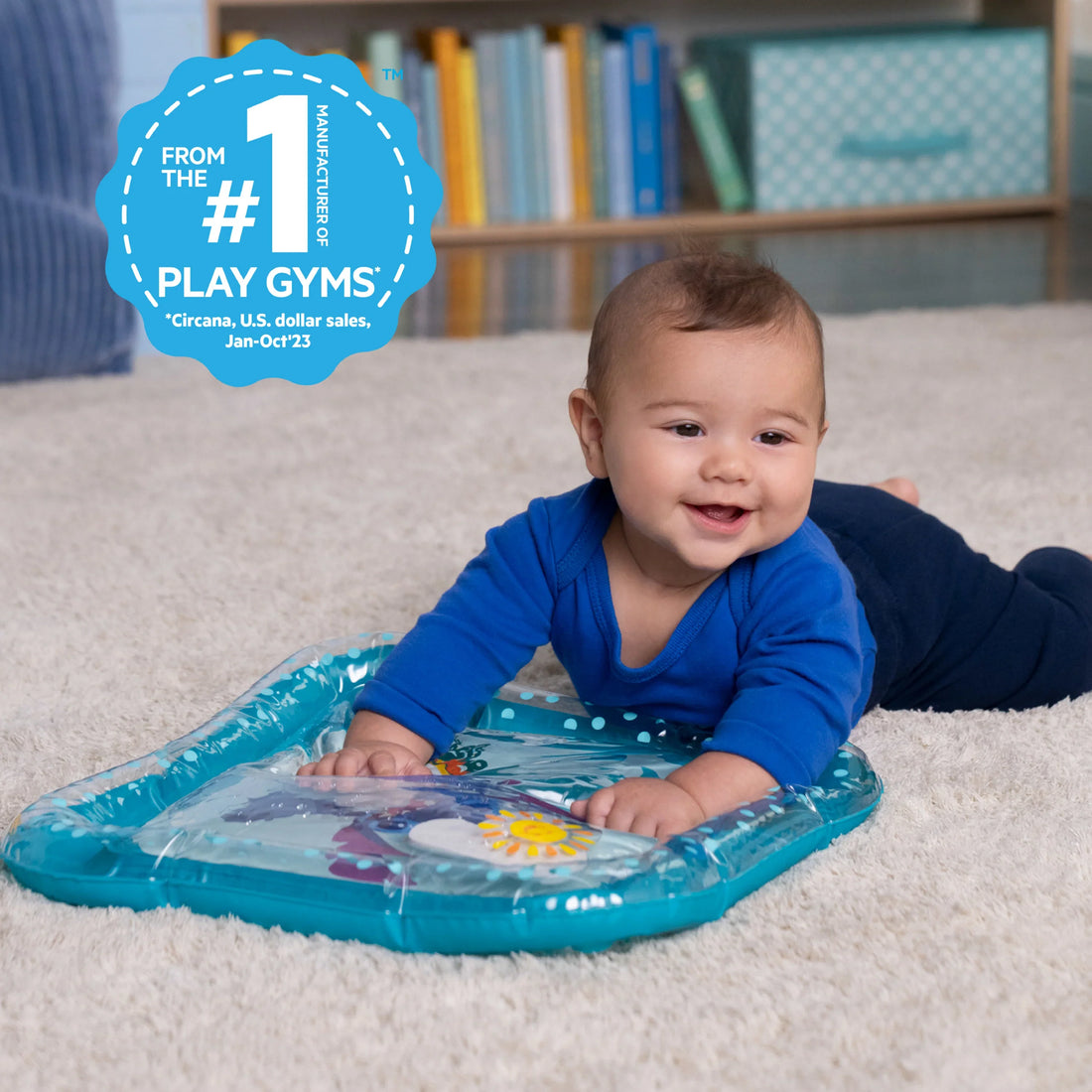 Bright Starts Disney Baby Stitch Water Mat Making Waves Baby Play Mat Water Mat