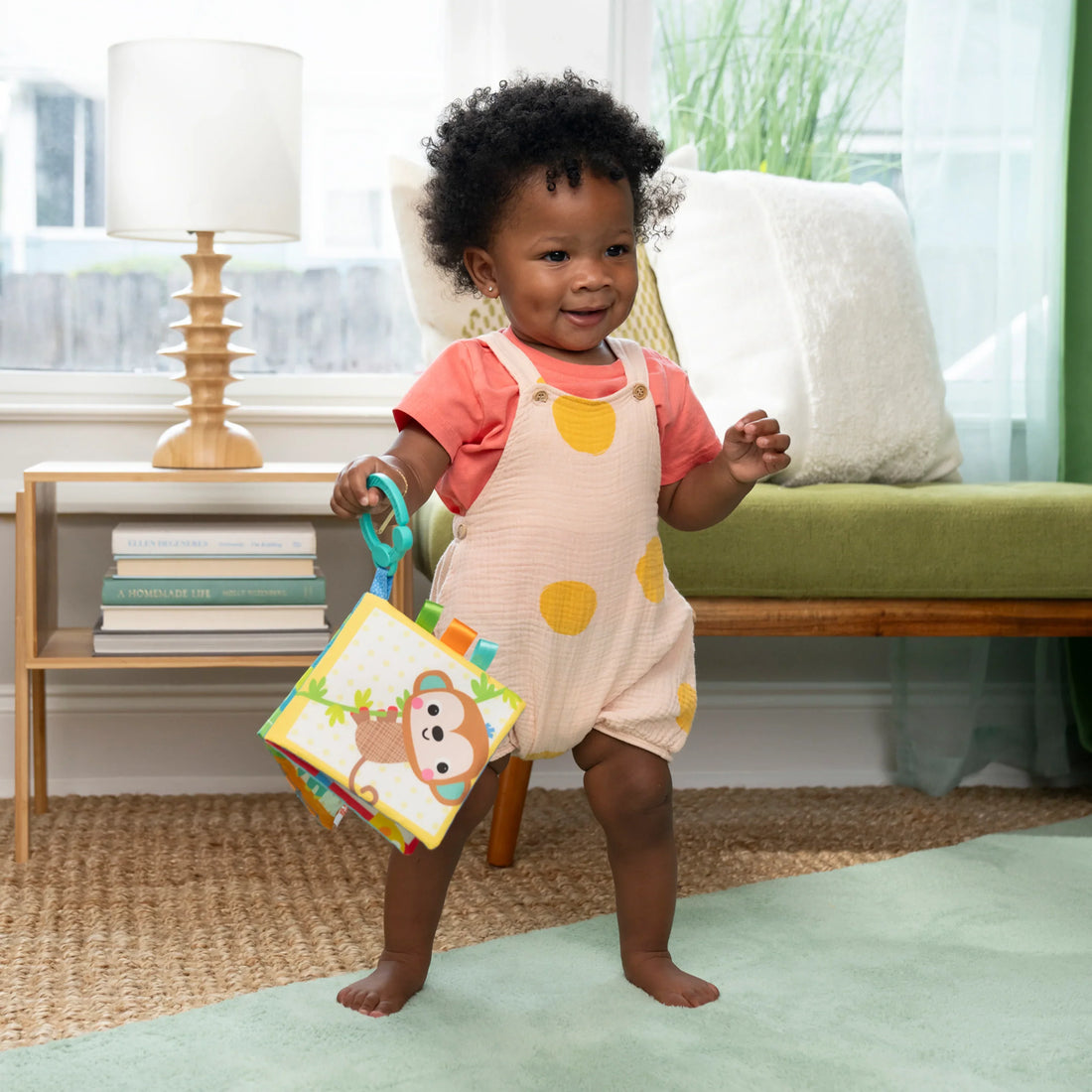 Bright Starts Safari Buddies Soft Book Learning Book