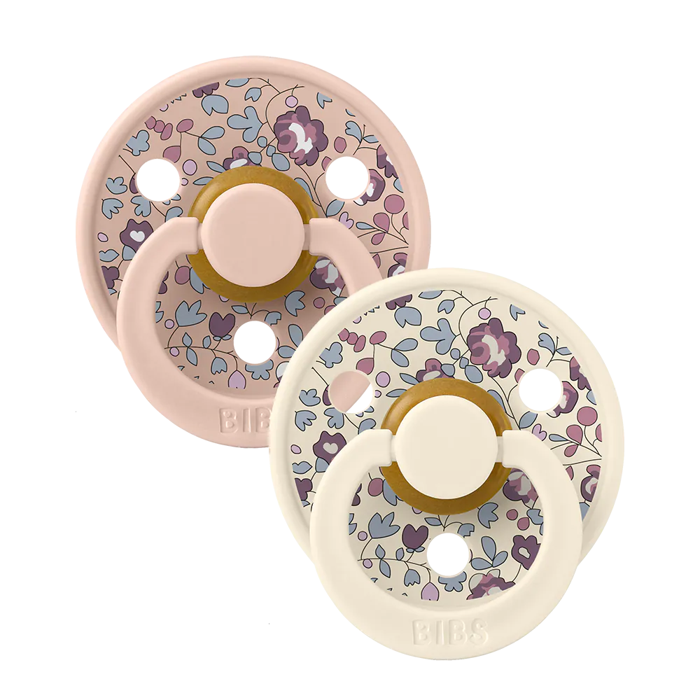 BIBS x Liberty Colour Latex Pacifier — Size 1 (0-6m), 2 Pack, Blush Mix