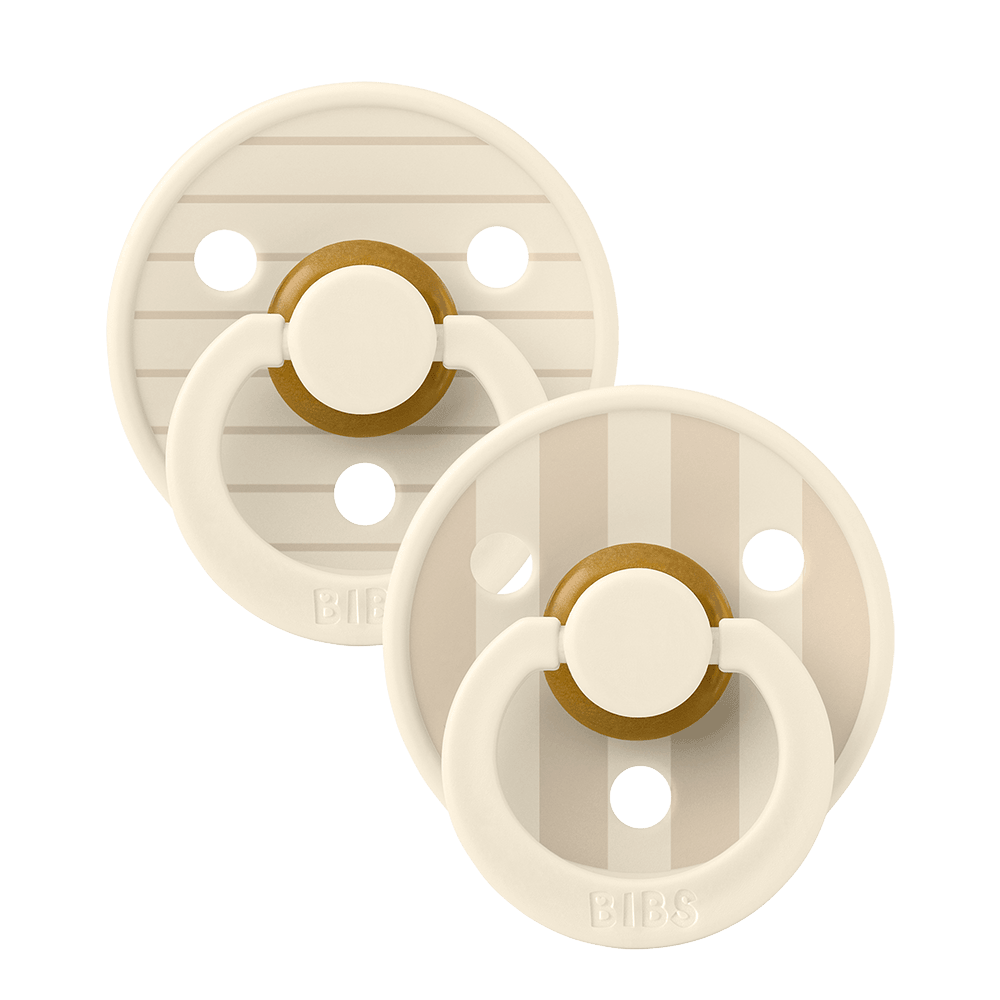 Studio Colour Latex Pacifier — Size 1 (0-6m), 2 Pack, Vanilla Mix