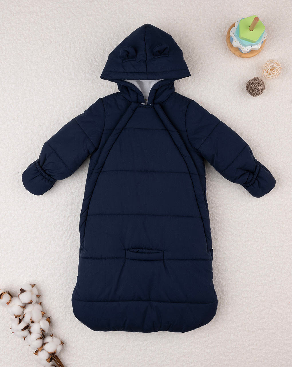 Blue baby snow bag