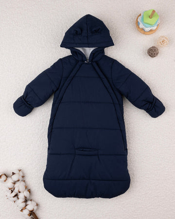 Blue baby snow bag