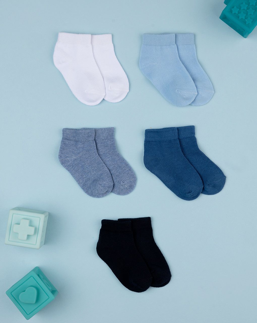 Prenatal Pack of 6 Boy Short Sock