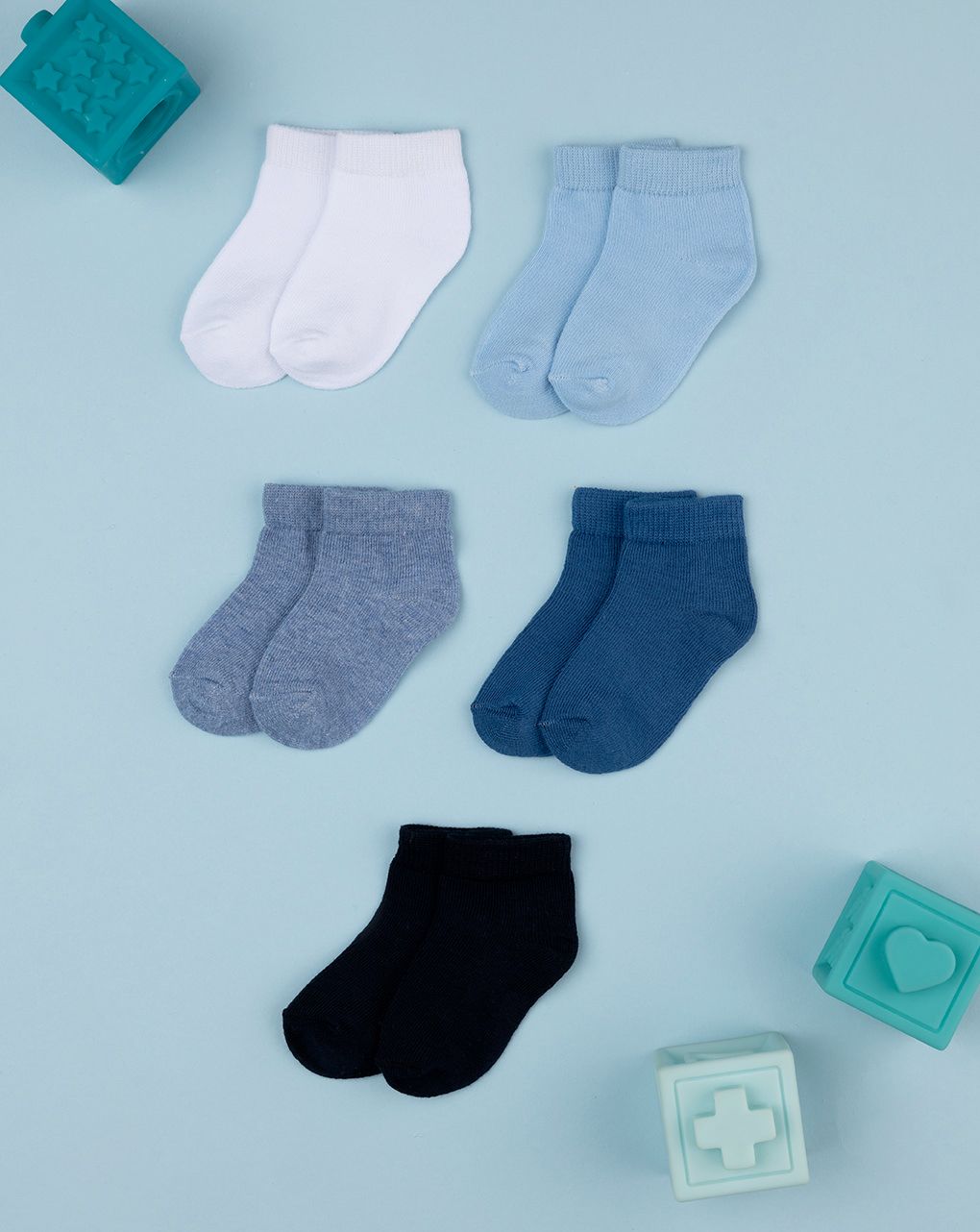 Prenatal Pack of 6 Boy Short Sock