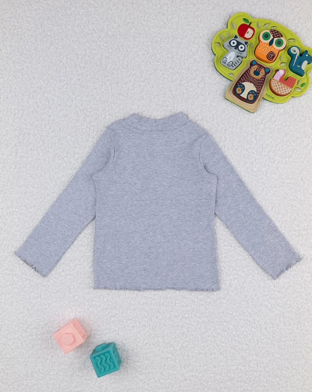 Prenatal Gray ribbed turtleneck sweater for girls Sweater