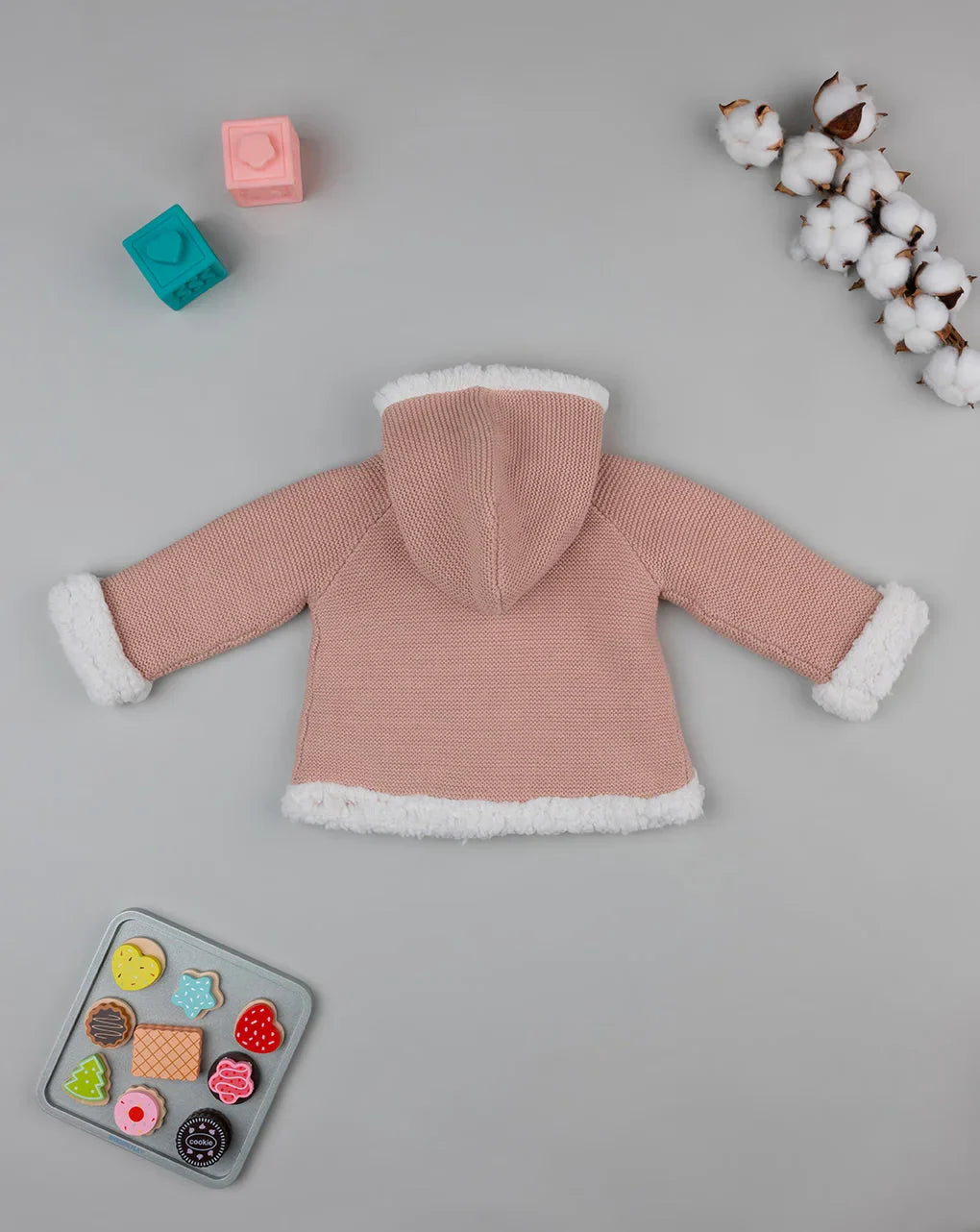 Prenatal Pink hooded cardigan for girls  Cardigan