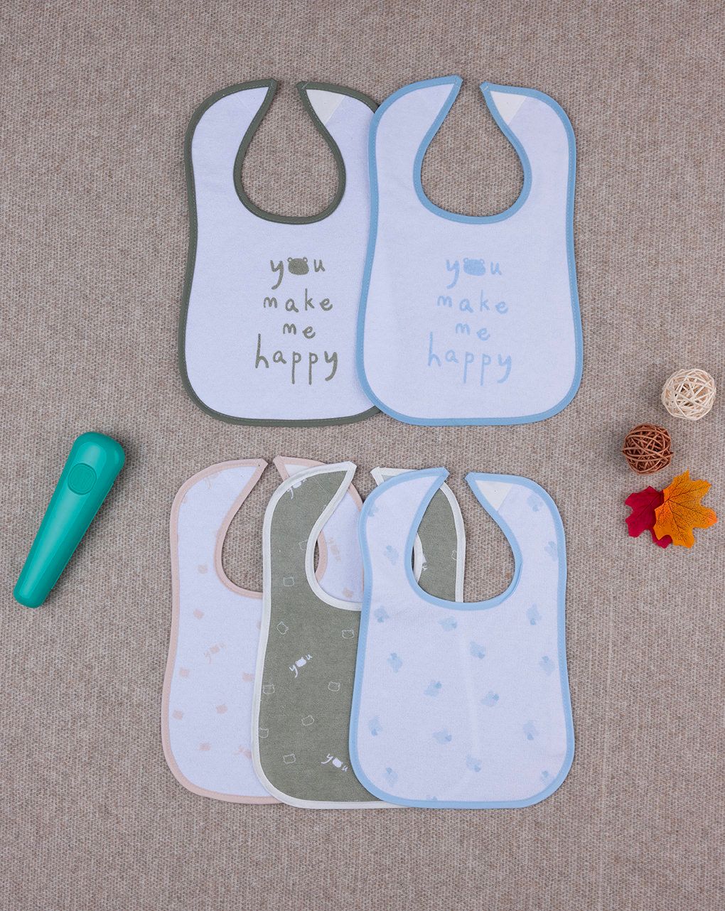Prenatal Pack of 5 Large Laminated Bib