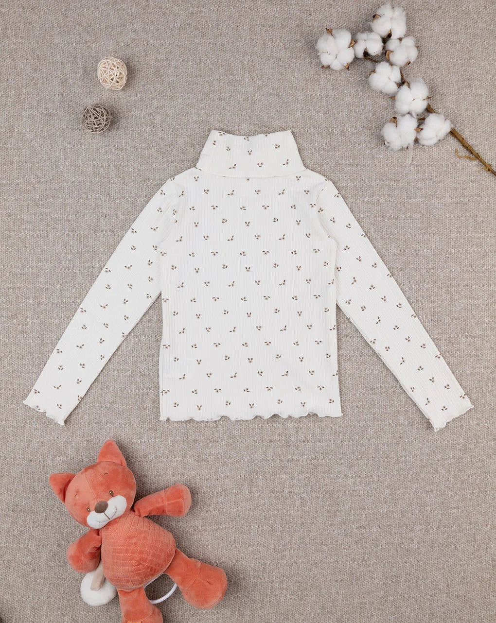 Prenatal Ribbed turtleneck with allover T-Shirt