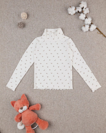 Prenatal Ribbed turtleneck with allover T-Shirt