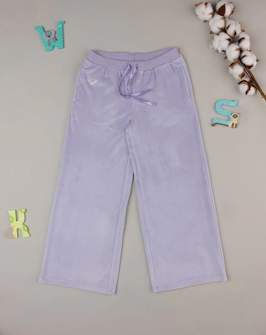 Prenatal Girls' chenille palazzo pants Trouser