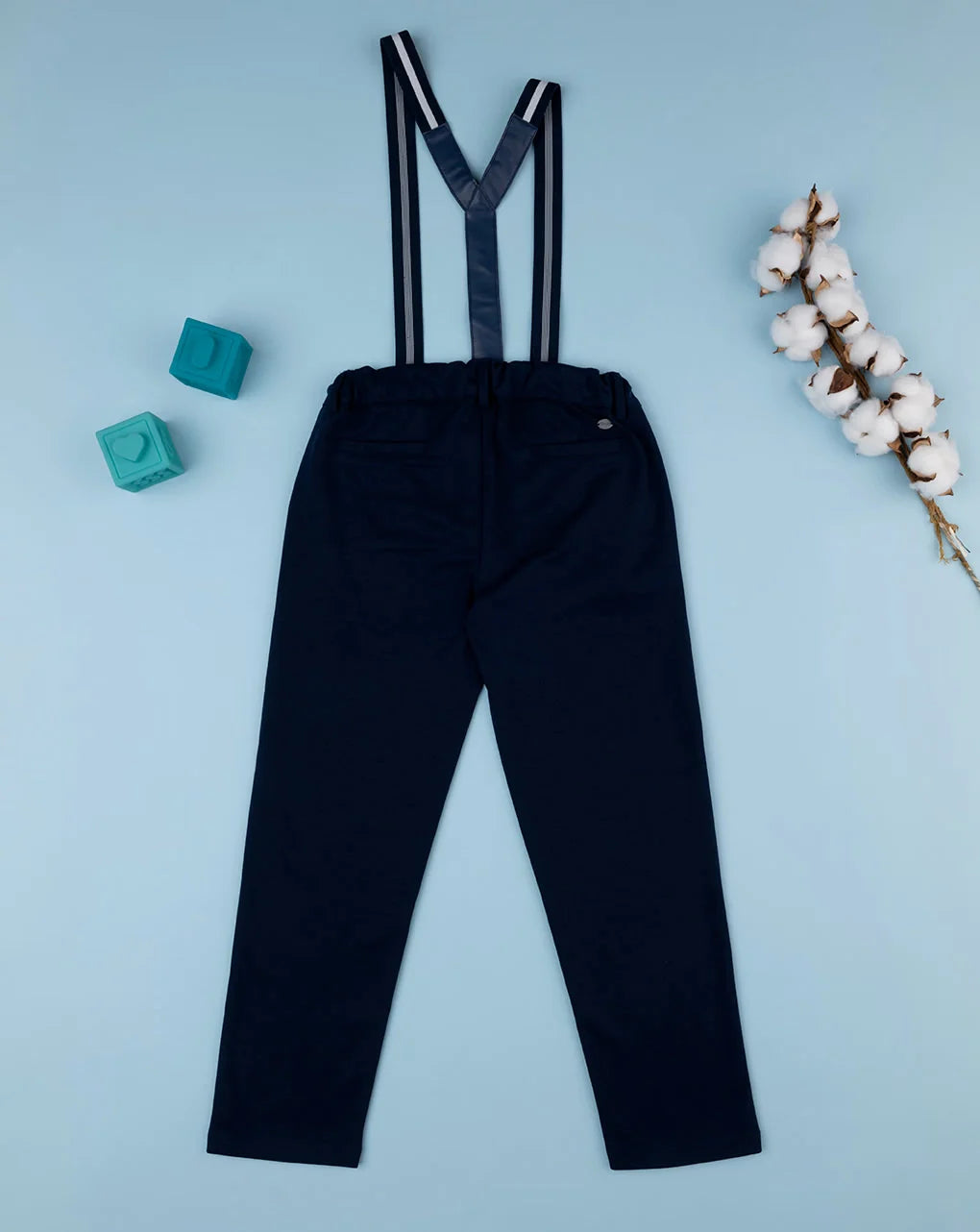 Prenatal Blue children's trousers with suspenders Overall