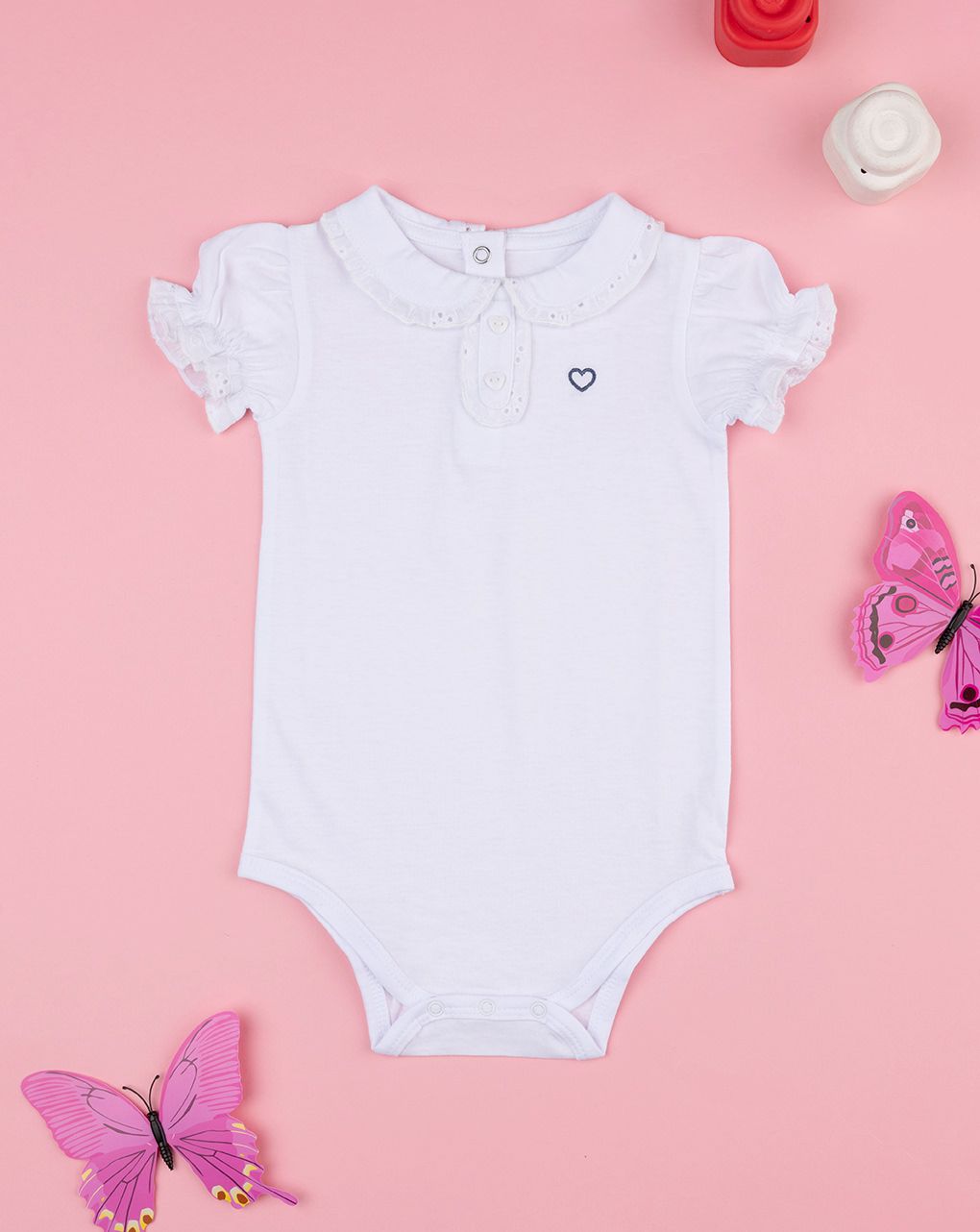 Prenatal Girl White Broderie Anglaise Bodysuit