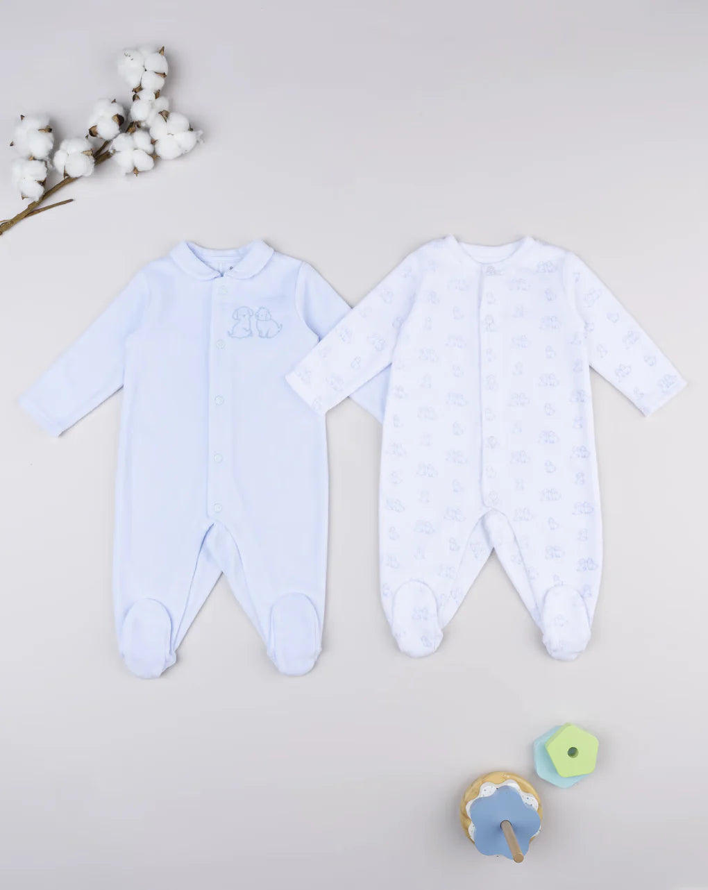 Prenatal Pack of 2 baby dog ​​onesies Sleepsuits & Pyjama, clothing, AW25 P2
