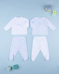 Prenatal Blue/white chenille baby boy sets - layette Sleepsuits & Pyjama, clothing, AW25 P2