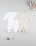 Prenatal Pack of 2 Newborn Girl Allover Interlock Sleepsuit
