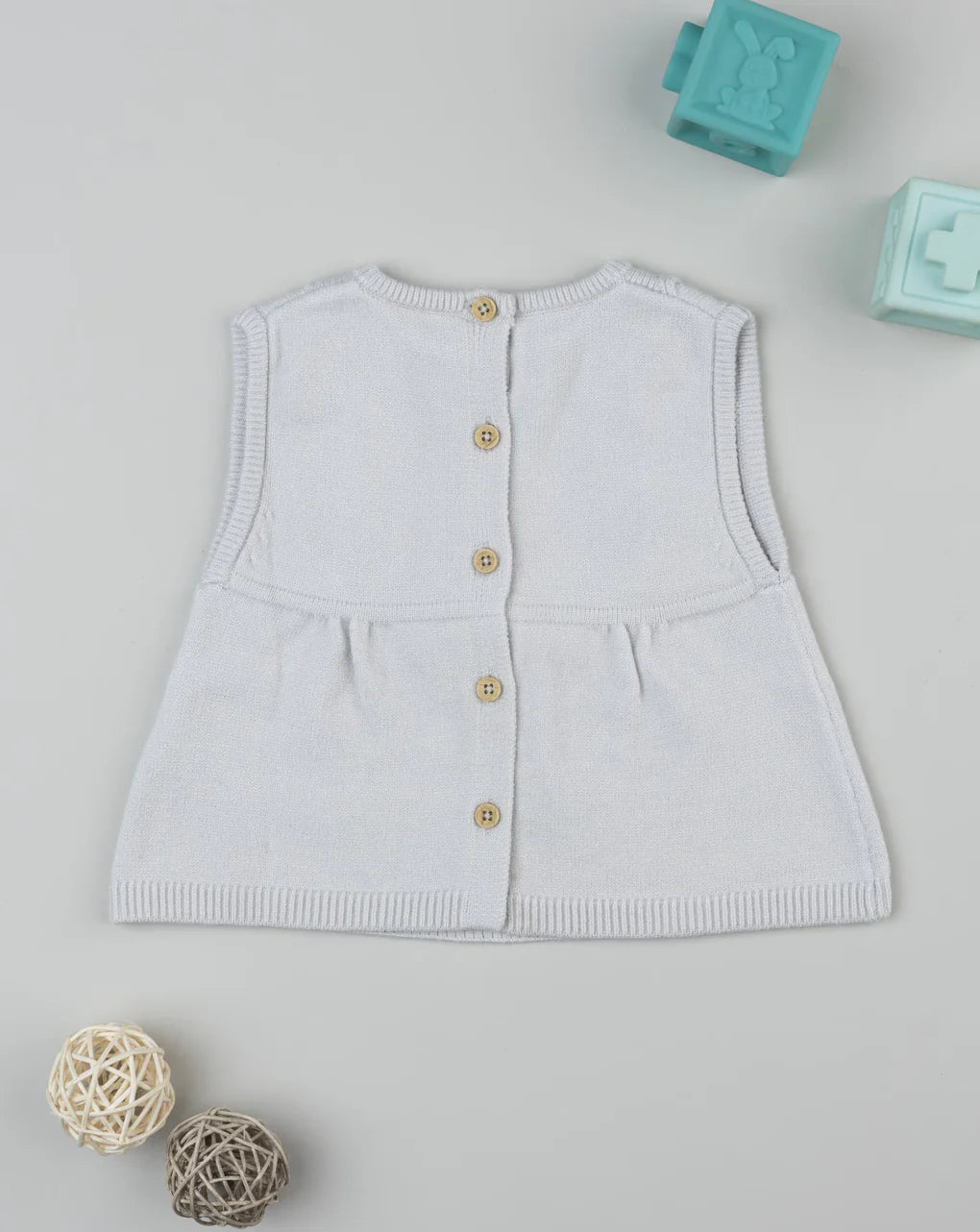 Prenatal Light beige vest for girls Tops & Shirt, clothing, AW25 P2