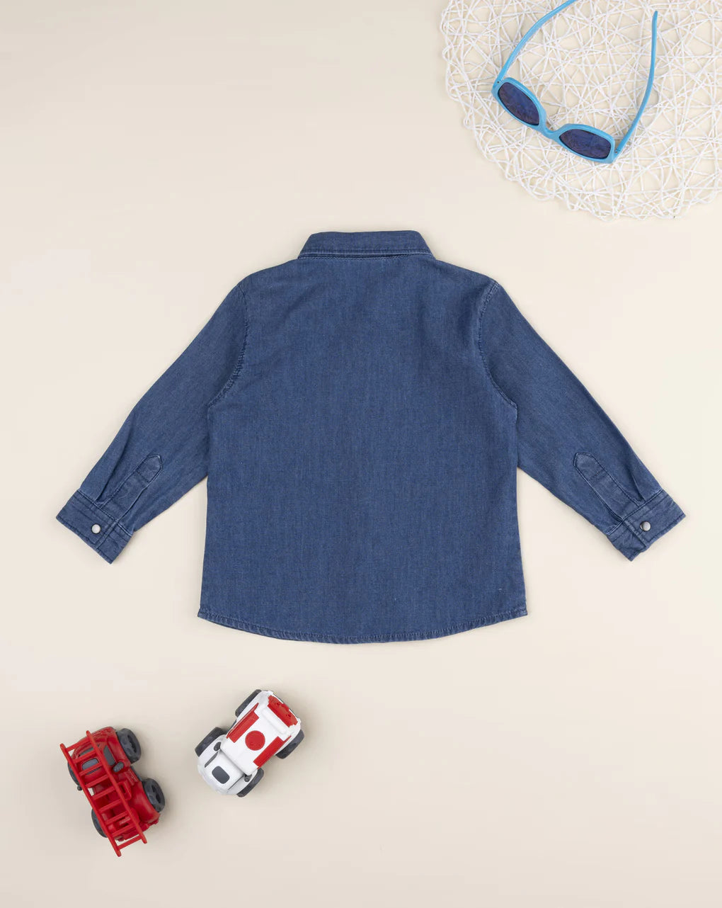 Prenatal Blue denim shirt for kids Tops & Shirt, clothing, AW25 P2