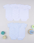 Prenatal Pack of 5 White/Blue Crew Neck Bodysuit