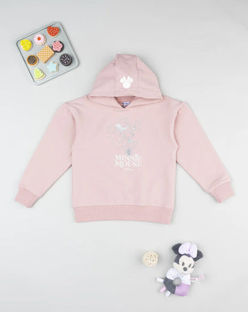 Prenatal Pink Minnie Mouse hoodie for girls Tops & Shirts, clothing, AW25 P2