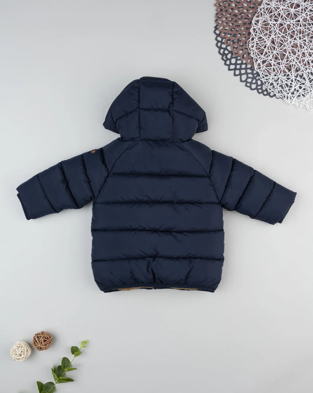 Prenatal Blue faux fur children's down jacket Jackets & Coats, clothing, AW25 P2