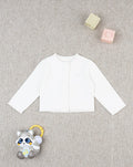 Prenatal White crew neck cardigan for girls Tops & Shirts, clothing, AW25 P2