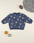 Prenatal Blue sweatshirt for kids with allover print Tops & Shirts, clothing, AW25 P2