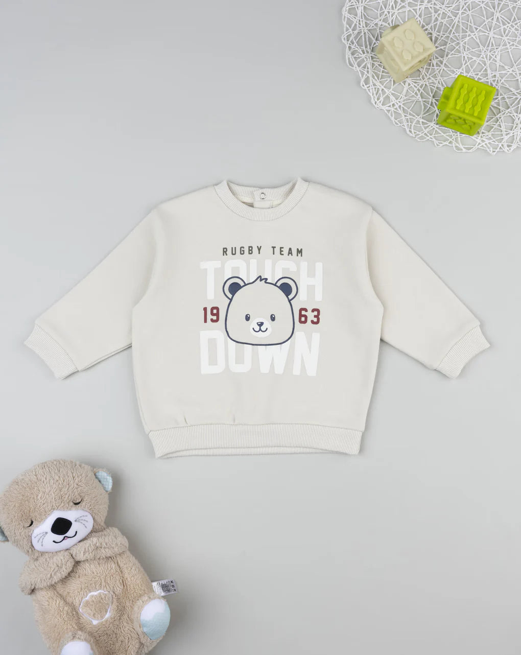 Prenatal Beige printed sweatshirt for kids Tops & Shirts, clothing, AW25 P2