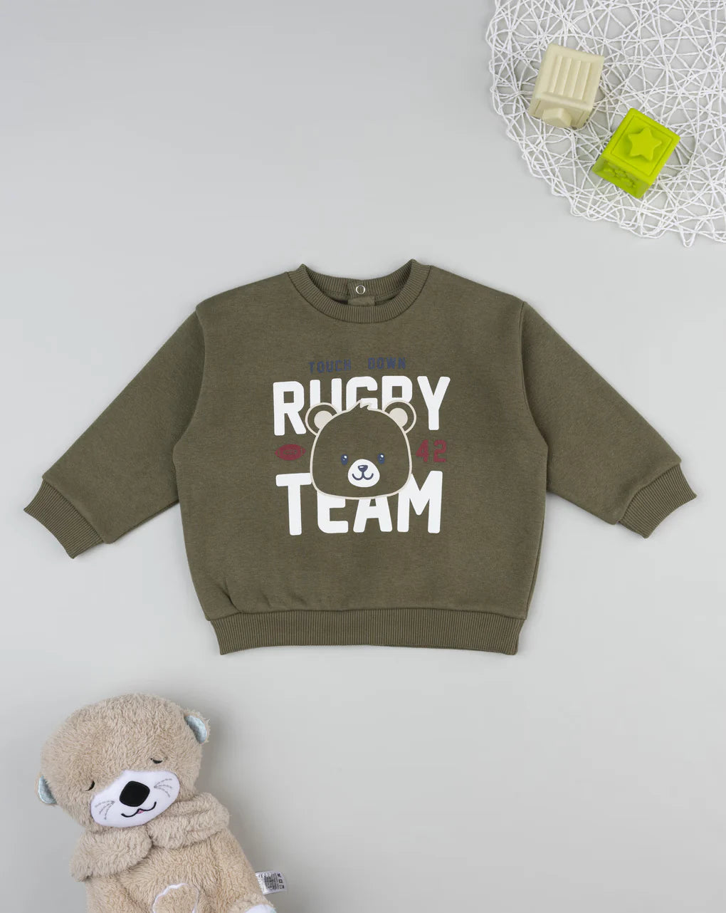 Prenatal Green printed children's sweatshirt Tops & Shirts, clothing, AW25 P2